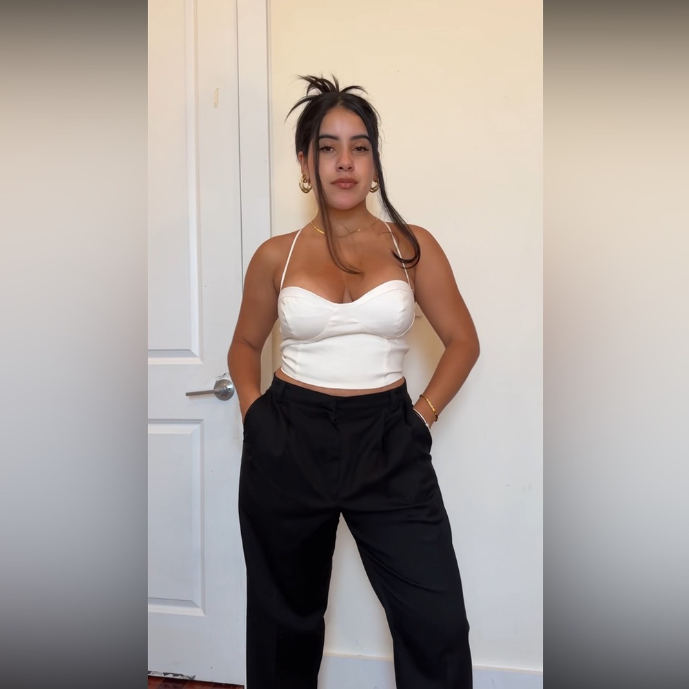 White corset top